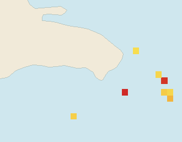 Satellite floating-algae map near Bayahibe, Dec 2023 (opens full map image in a new tab)