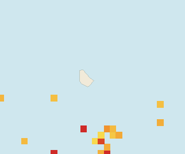 Satellite floating-algae map near Eastern Barbados, Dec 2023 (opens full map image in a new tab)