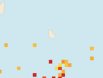 Satellite floating-algae map near South Coast Barbados, Dec 2023 (opens full map image in a new tab)