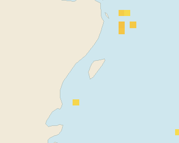 Satellite floating-algae map near Akumal, Feb 2024 (opens full map image in a new tab)