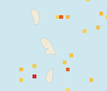 Satellite floating-algae map near Martinique Atlantic Coast, Feb 2024 (opens full map image in a new tab)