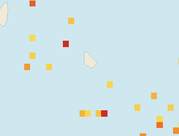 Satellite floating-algae map near South Coast Barbados, Feb 2024 (opens full map image in a new tab)