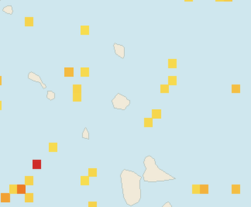Satellite floating-algae map near Antigua East Coast, Mar 2024 (opens full map image in a new tab)