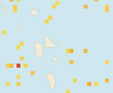 Satellite floating-algae map near Guadeloupe Atlantic Coast, Mar 2024 (opens full map image in a new tab)