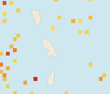 Satellite floating-algae map near Martinique Atlantic Coast, Mar 2024 (opens full map image in a new tab)