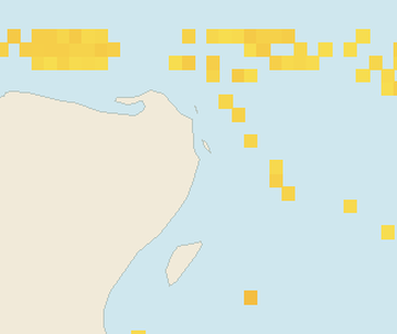 Satellite floating-algae map near Cancun Hotel Zone, Apr 2024 (opens full map image in a new tab)