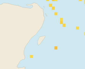 Satellite floating-algae map near Playa del Carmen, Apr 2024 (opens full map image in a new tab)