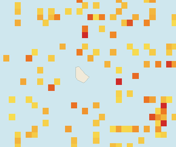 Satellite floating-algae map near Eastern Barbados, May 2024 (opens full map image in a new tab)