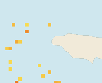 Satellite floating-algae map near Negril, May 2024 (opens full map image in a new tab)