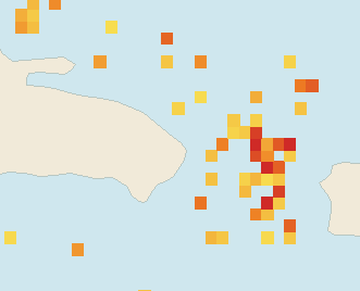 Satellite floating-algae map near Punta Cana and Bavaro, May 2024 (opens full map image in a new tab)