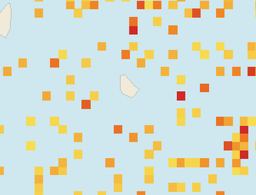 Satellite floating-algae map near South Coast Barbados, May 2024 (opens full map image in a new tab)
