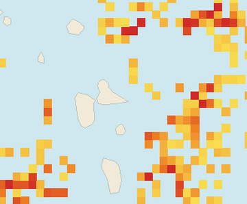 Satellite floating-algae map near Guadeloupe Atlantic Coast, Jun 2024 (opens full map image in a new tab)