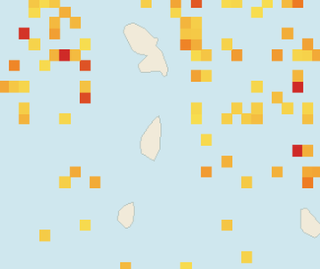 Satellite floating-algae map near Saint Lucia East Coast, Jun 2024 (opens full map image in a new tab)