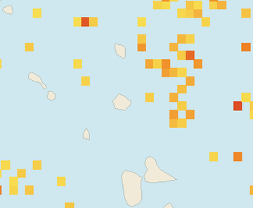 Satellite floating-algae map near Antigua East Coast, Jul 2024 (opens full map image in a new tab)