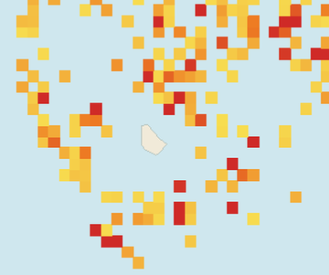 Satellite floating-algae map near Eastern Barbados, Jul 2024 (opens full map image in a new tab)