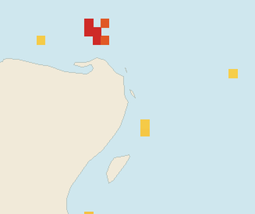 Satellite floating-algae map near Cancun Hotel Zone, Aug 2024 (opens full map image in a new tab)