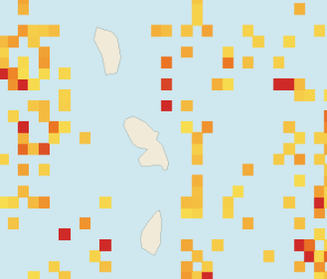 Satellite floating-algae map near Martinique Atlantic Coast, Aug 2024 (opens full map image in a new tab)