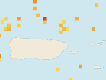 Satellite floating-algae map near San Juan and Isla Verde, Sep 2024 (opens full map image in a new tab)