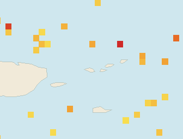 Satellite floating-algae map near St. Thomas, Sep 2024 (opens full map image in a new tab)