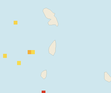 Satellite floating-algae map near Saint Lucia East Coast, Nov 2024 (opens full map image in a new tab)