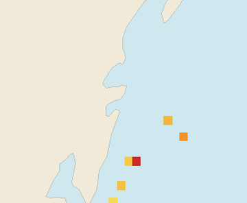 Satellite floating-algae map near Tulum Beach Zone, Nov 2024 (opens full map image in a new tab)