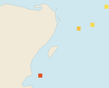 Satellite floating-algae map near Playa del Carmen, Dec 2024 (opens full map image in a new tab)