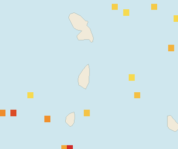 Satellite floating-algae map near Saint Lucia East Coast, Dec 2024 (opens full map image in a new tab)