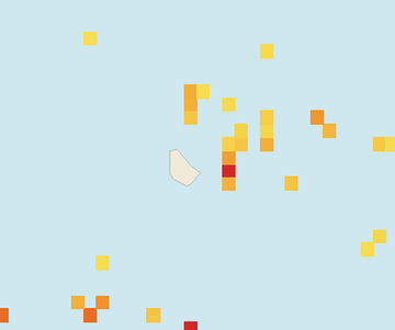 Satellite floating-algae map near Eastern Barbados, Jan 2025 (opens full map image in a new tab)