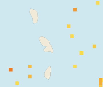 Satellite floating-algae map near Martinique Atlantic Coast, Jan 2025 (opens full map image in a new tab)