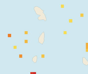 Satellite floating-algae map near Saint Lucia East Coast, Jan 2025 (opens full map image in a new tab)