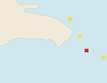 Satellite floating-algae map near Bayahibe, Feb 2025 (opens full map image in a new tab)