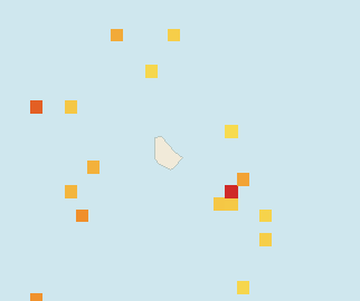 Satellite floating-algae map near Eastern Barbados, Feb 2025 (opens full map image in a new tab)