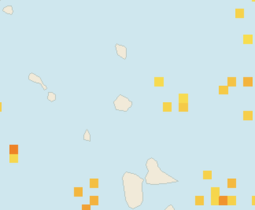 Satellite floating-algae map near Antigua East Coast, Mar 2025 (opens full map image in a new tab)
