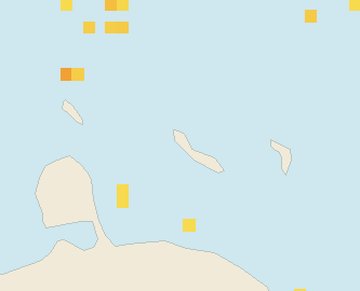 Satellite floating-algae map near Curacao West Coast, Mar 2025 (opens full map image in a new tab)