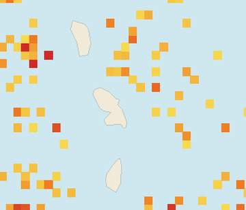 Satellite floating-algae map near Martinique Atlantic Coast, Mar 2025 (opens full map image in a new tab)
