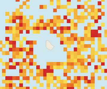 Satellite floating-algae map near Eastern Barbados, Apr 2025 (opens full map image in a new tab)