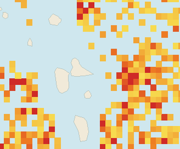 Satellite floating-algae map near Guadeloupe Atlantic Coast, Apr 2025 (opens full map image in a new tab)