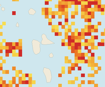 Satellite floating-algae map near Guadeloupe Atlantic Coast, May 2025 (opens full map image in a new tab)
