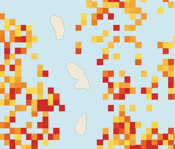 Satellite floating-algae map near Martinique Atlantic Coast, May 2025 (opens full map image in a new tab)