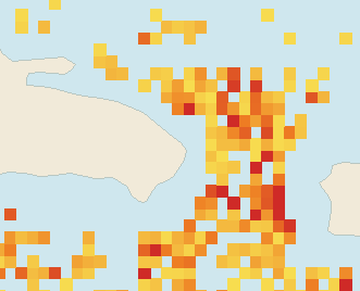 Satellite floating-algae map near Punta Cana and Bavaro, May 2025 (opens full map image in a new tab)
