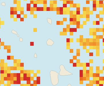 Satellite floating-algae map near Antigua East Coast, Jun 2025 (opens full map image in a new tab)