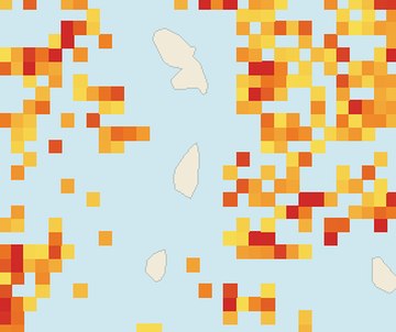 Satellite floating-algae map near Saint Lucia East Coast, Jun 2025 (opens full map image in a new tab)