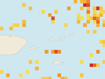 Satellite floating-algae map near St. Thomas, Jun 2025 (opens full map image in a new tab)