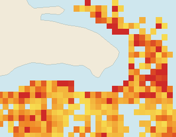 Satellite floating-algae map near Bayahibe, Jul 2025 (opens full map image in a new tab)