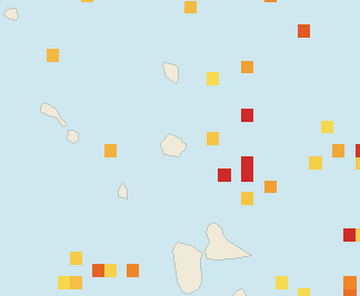 Satellite floating-algae map near Antigua East Coast, Sep 2025 (opens full map image in a new tab)