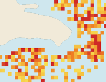 Satellite floating-algae map near Bayahibe, Sep 2025 (opens full map image in a new tab)