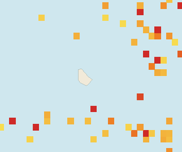 Satellite floating-algae map near Eastern Barbados, Sep 2025 (opens full map image in a new tab)