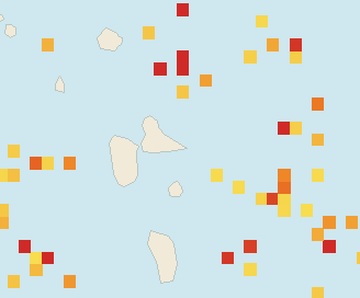 Satellite floating-algae map near Guadeloupe Atlantic Coast, Sep 2025 (opens full map image in a new tab)