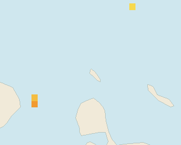 Satellite floating-algae map near Aruba Palm and Eagle Beach, Oct 2025 (opens full map image in a new tab)