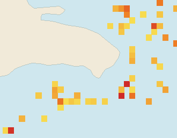 Satellite floating-algae map near Bayahibe, Oct 2025 (opens full map image in a new tab)